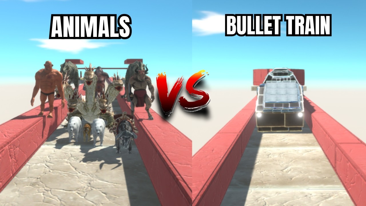 Animal VS Bullet Train THE FIGHT IS OVER - Animal Revolt Battle Simulator