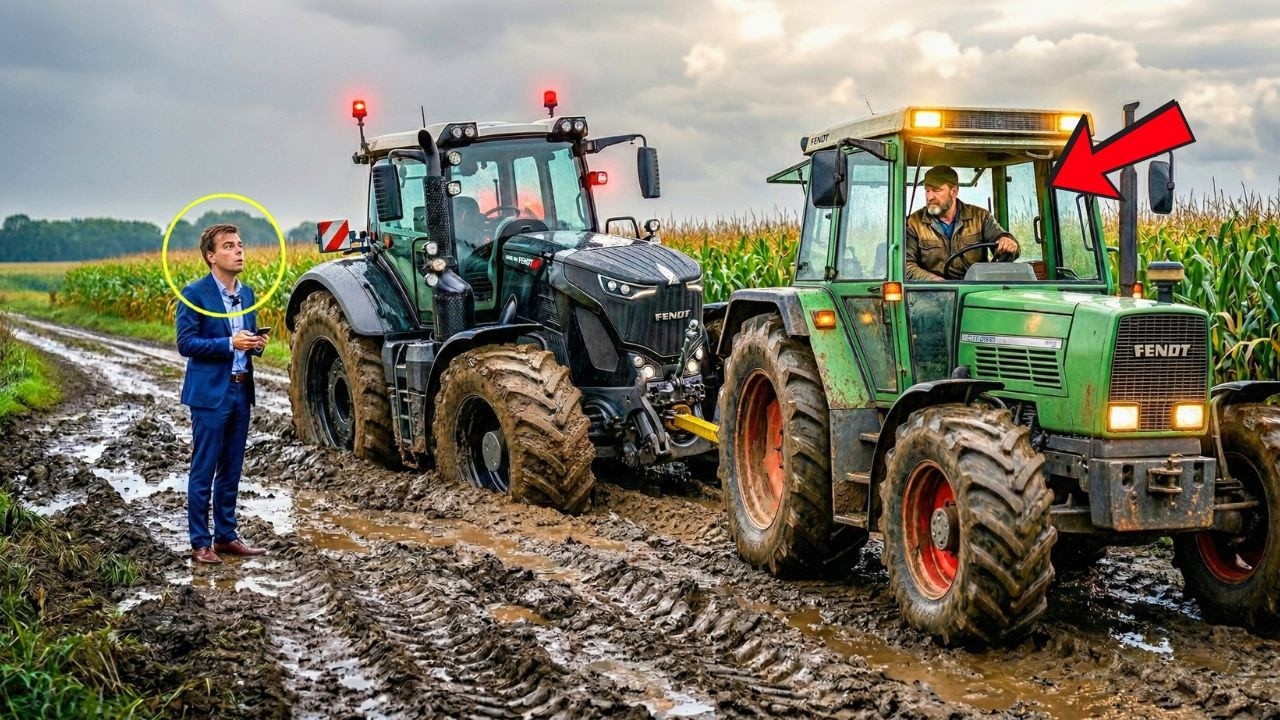 Der arrogante Händler lachte über den Fendt. Dann versagte sein 300.000€ Luxus-Traktor im Matsch!
