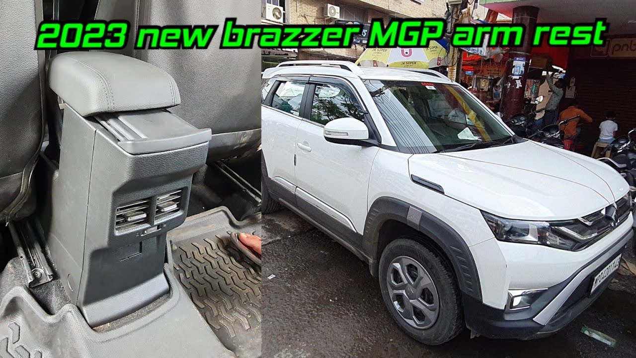 2023 New brezza install MGP armrest @04bhopal