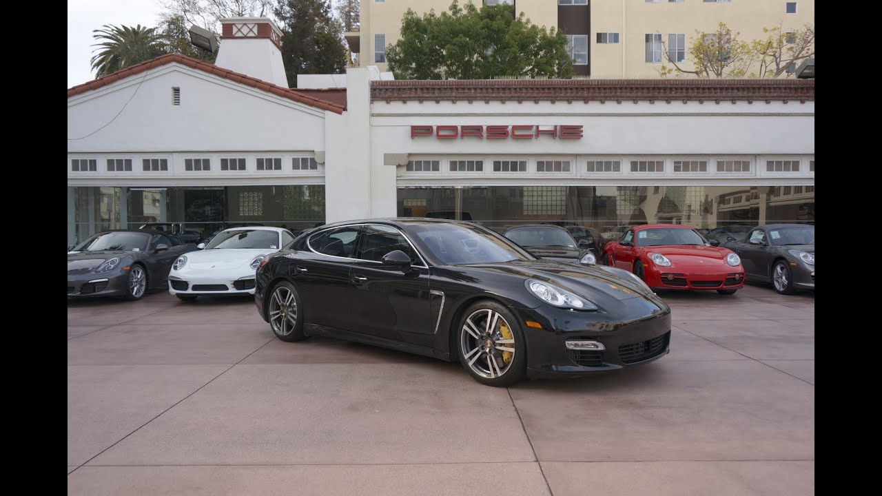 2010 Porsche Panamera Turbo Basalt Black in Beverly Hills 90210 @porscheconnection