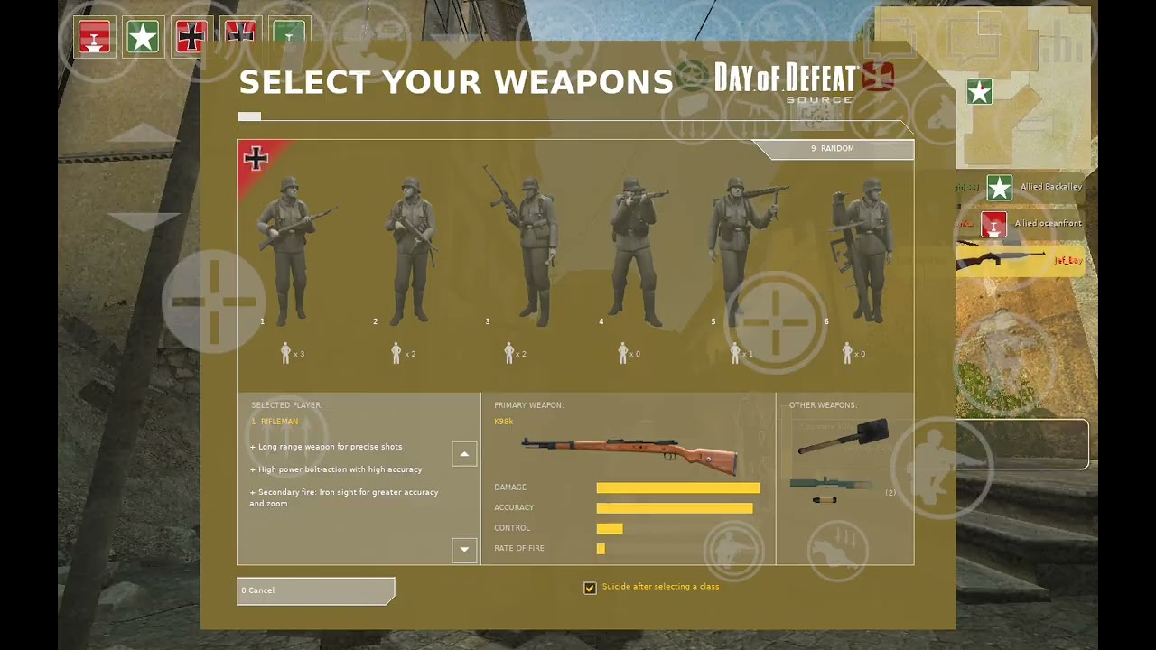 Random gameplay of Day of Defeat Source