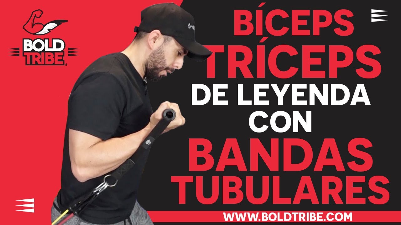 Rutina TOP de BÍCEPS y TRÍCEPS | Súperset con BANDAS TUBULARES | #Adrianfit 🔥