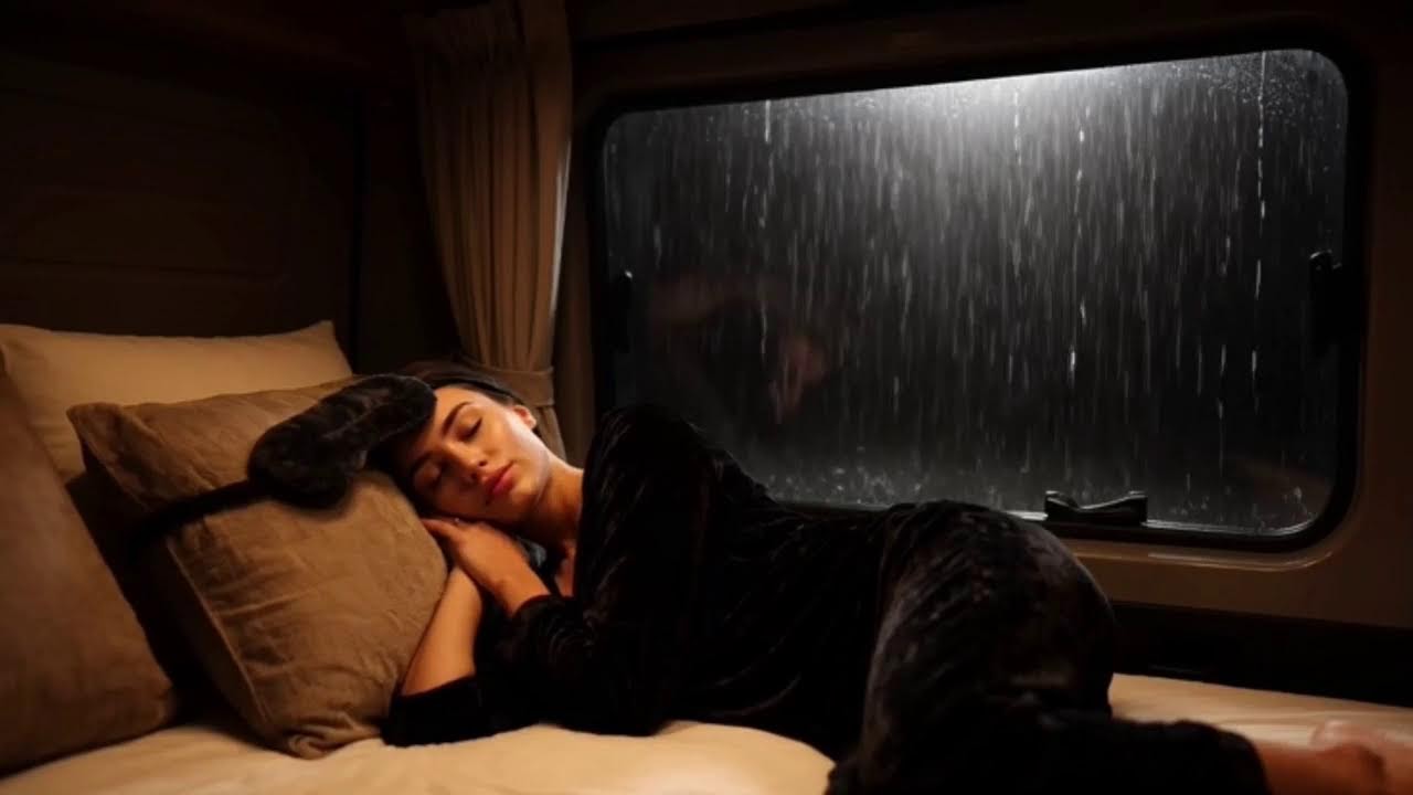99% Fall Asleep Quickly with Heavy Rain and Strong Thunder in the Car at Night
