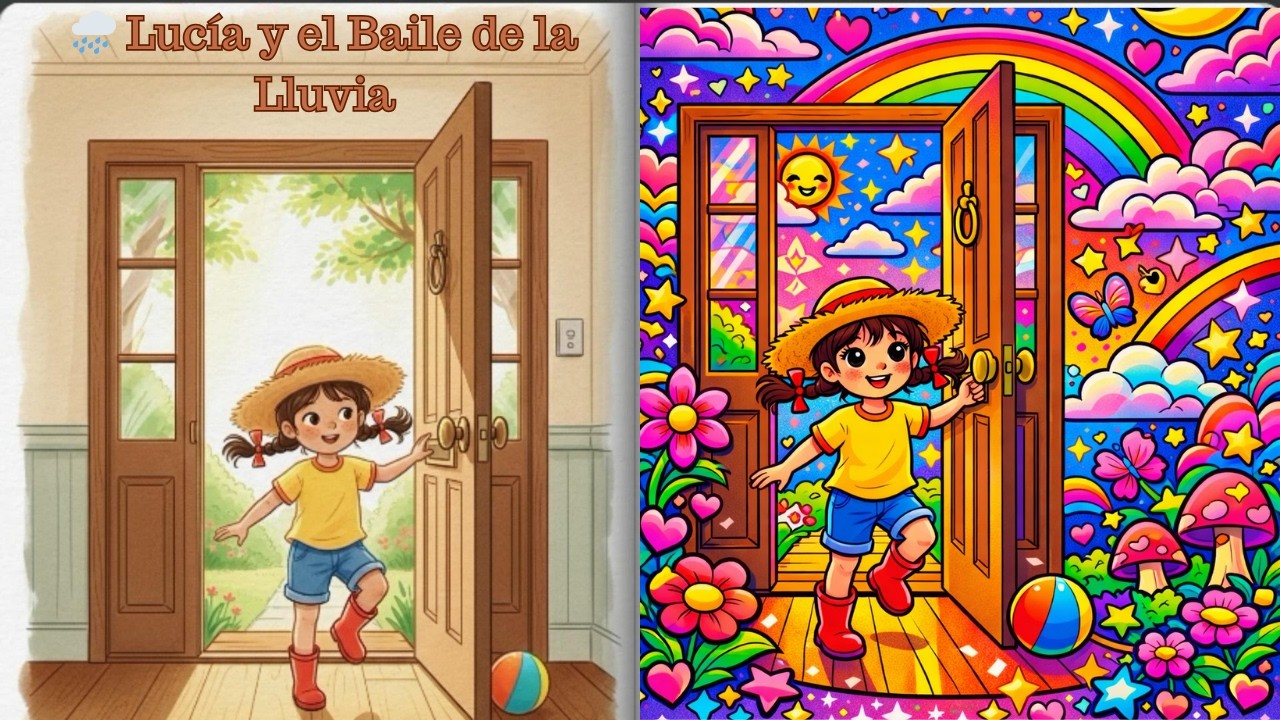 🌧️ Lucía y el Baile de la Lluvia ☔  Cuento infantil sobre resiliencia y gestión de emociones