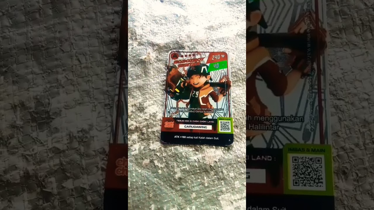 kad Choki Choki Boboiboy gentar