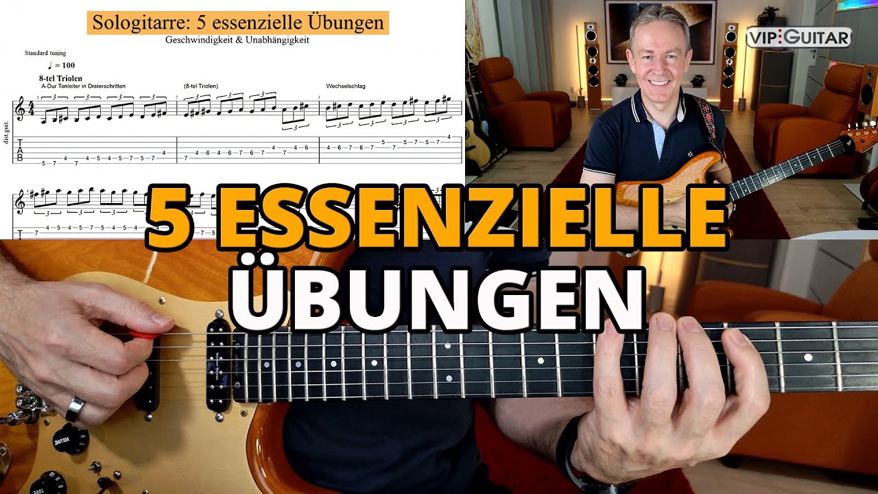 5 geniale und effektive Übungen für Unabhängigkeit & Präzision auf der Solo-Gitarre