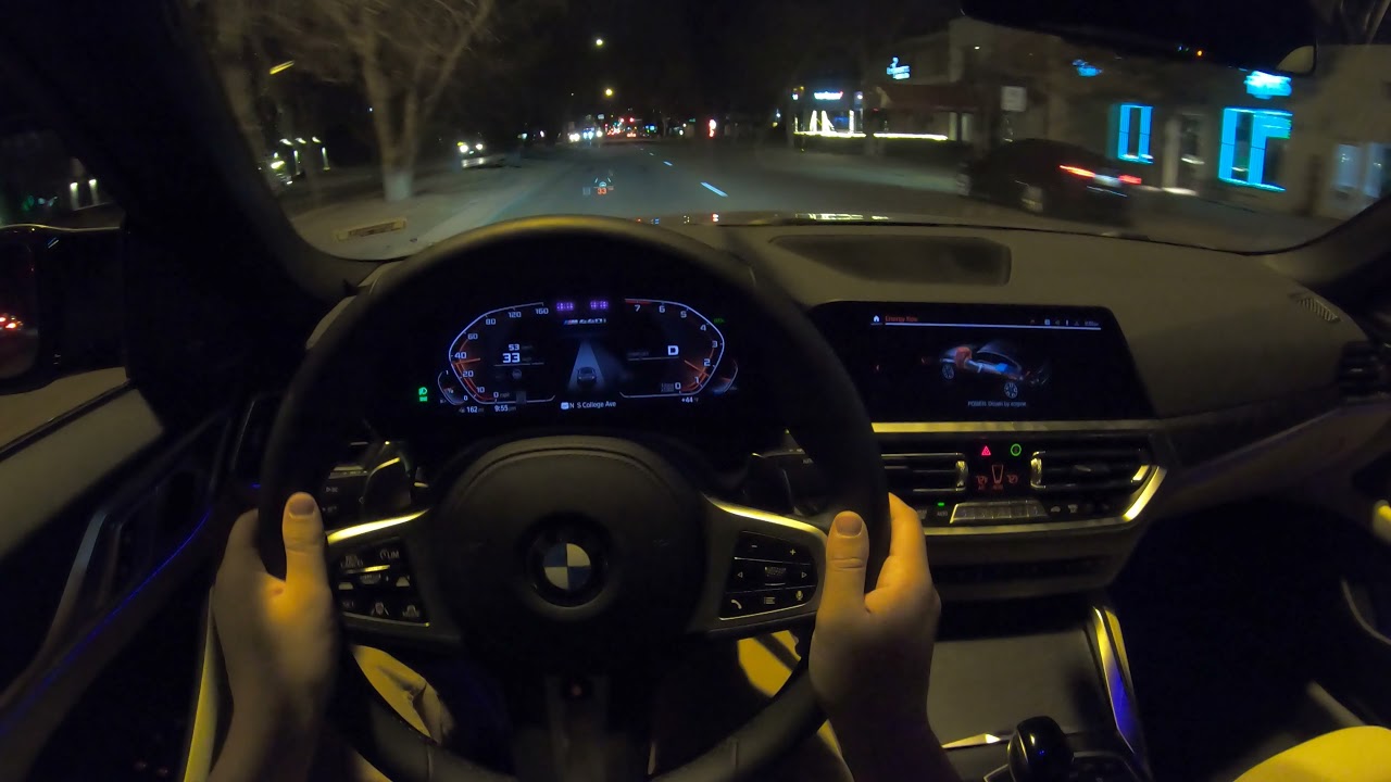 2022 BMW M440i Gran Coupe Night POV City Drive