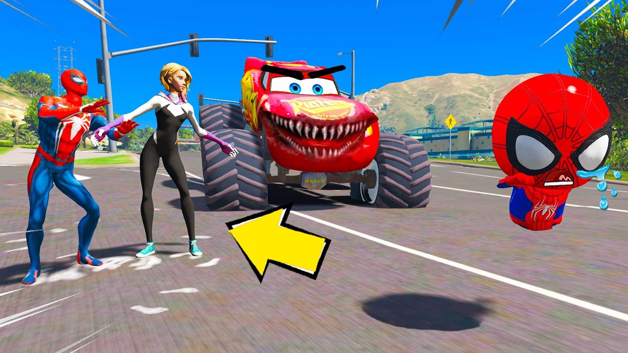 BEBE HOMEM ARANHA FUGIU DO PARQUINHO PORQUE LEVOU UM CASTIGO E BRONCA DA GWEN E SEU PAI GTA 5