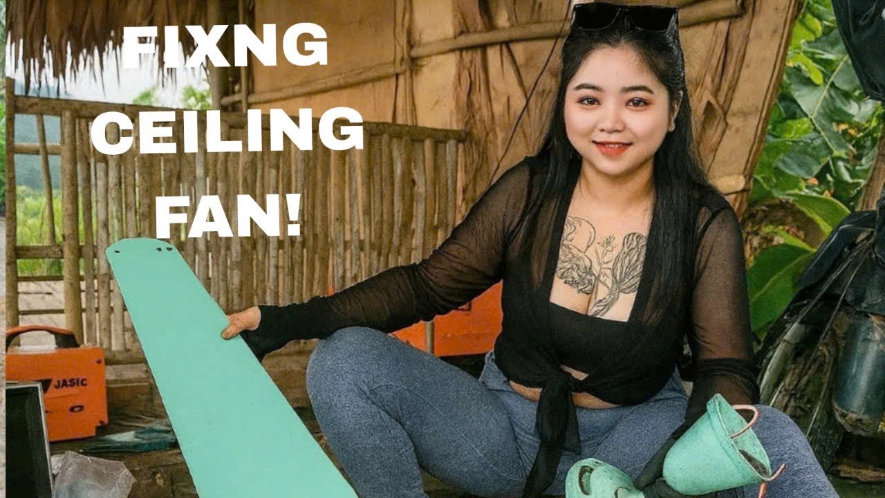 From Glam to Grit: Watch Her Repair a Ceiling Fan Alone