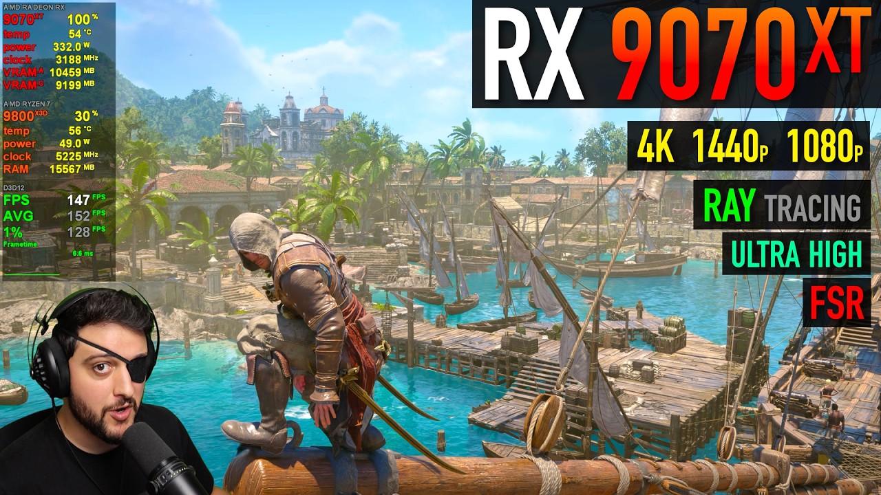 RX 9070 XT &mdash; Assassin's Creed Black Flag Resynced 🏴&zwj;☠️