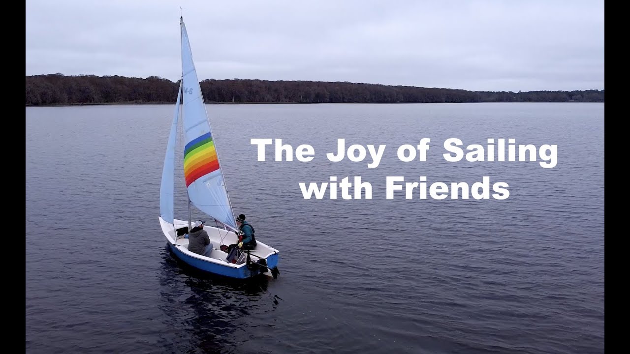 Drone footage of American 14.6 sailboat