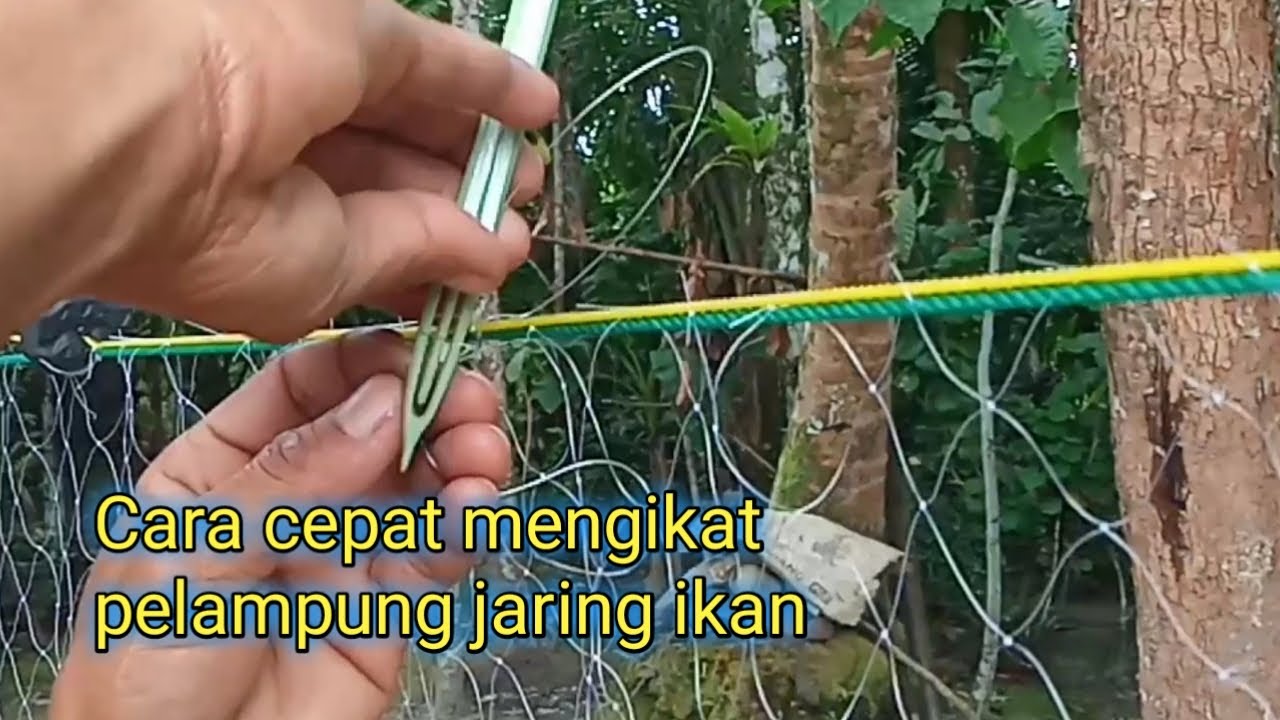 Cara memasang pelampung jaring ikan dan cara mengikat tima pemberat untuk jaring ikan