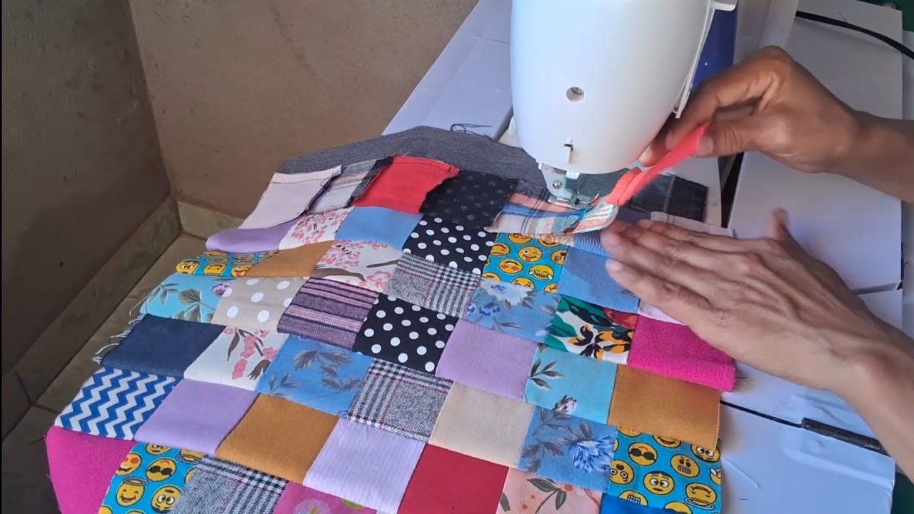 Como  reaproveitar retalhos pequenos #diy #costuracriativa #patchwork @sandra gomes artesanato 