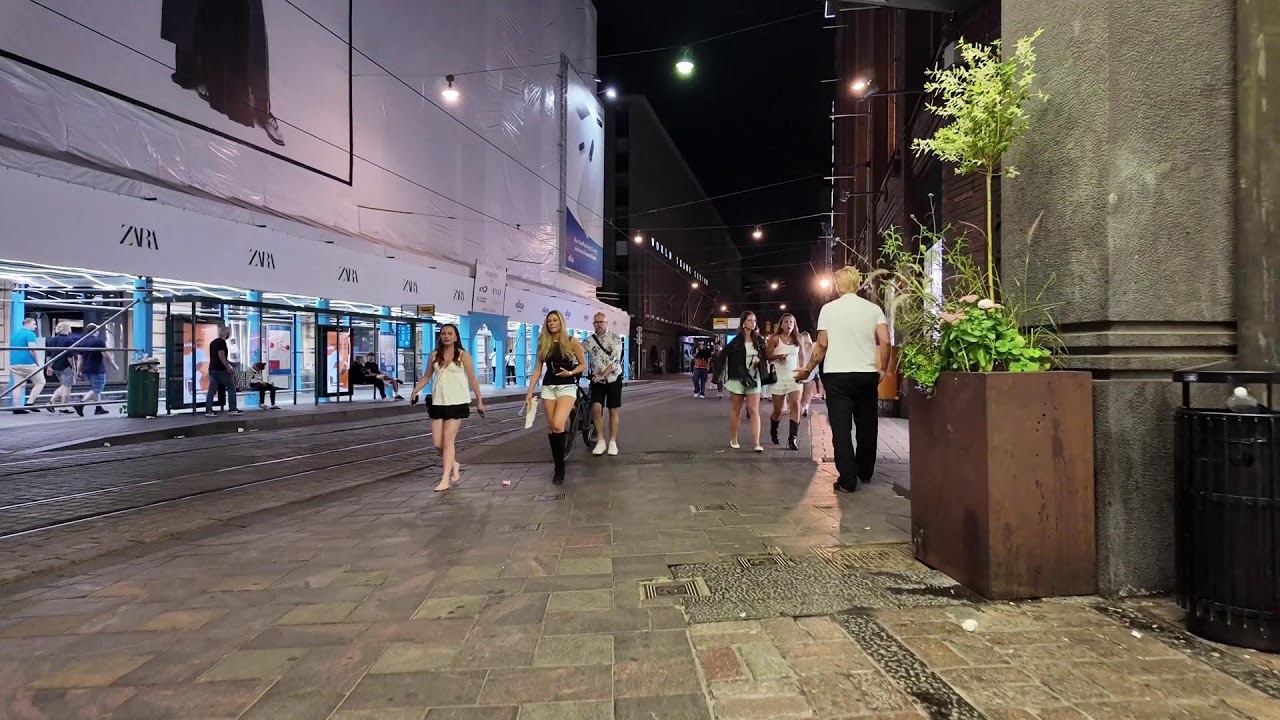 🔴 HELSINKI NIGHTLIFE WALK 24/7 🇫🇮✨ Summer Nightlife in Finland 🔴 PRE-RECORDED SLOW TV CITY SOUND