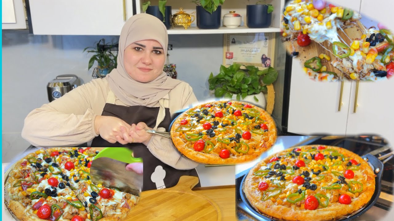 بيتزا 🍕 بدون طحين صحية تنفع لأهل السكر وأهل الرجيم بدون فرن بدون خميرة هواي