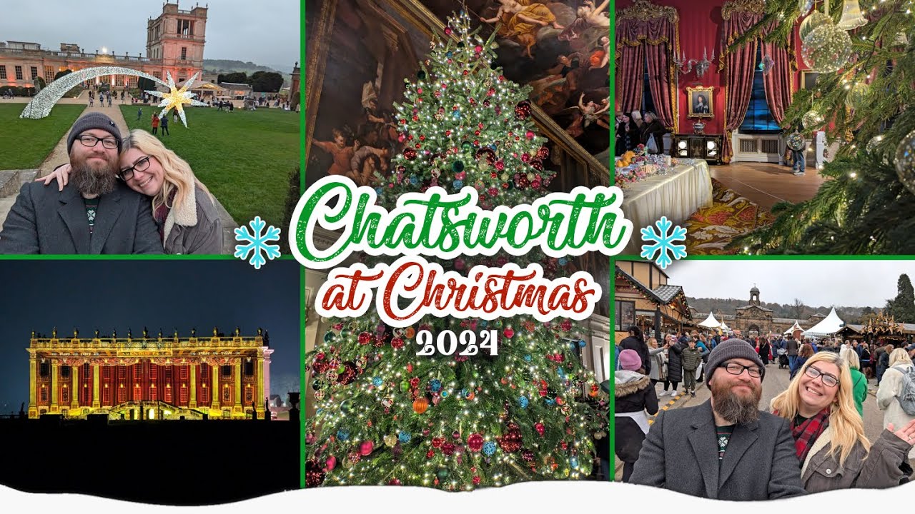 We Visit Chatsworth House at Christmas 2024! | Festive Christmas Market & Light Trail! 🎄
