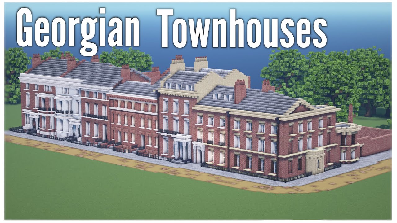 Minecraft Liverpool Gorgeous Georgian houses -  timelapse and cinematic - WBC weekly build challenge