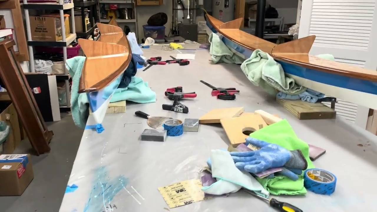 Viola 14 Catamaran Conversion - Fourth Boat Build - Episode # 6  Painting the AMAS