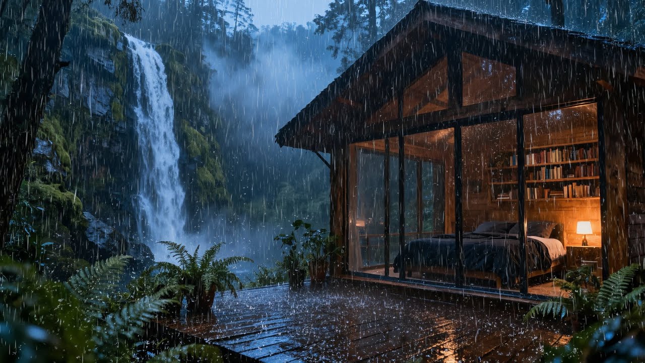 Cozy Night Rain in the Forest 🌲 | Soothing Rain Sounds for Sleep