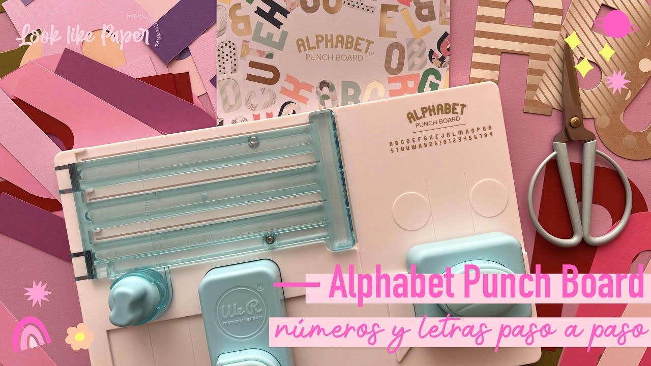 ABC de la Alphabet Punch Board 🎀 ✨[ las letras del abecedario y los números del 0 al 9 paso a paso ]