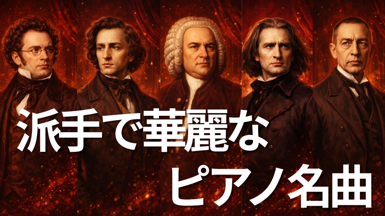人生で一度は聴きたい派手で華麗なるクラシックピアノ名曲【110分】