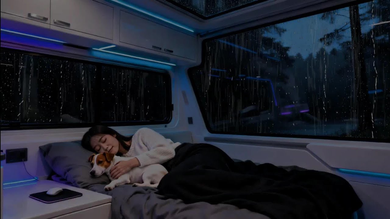 Relaxing Rain & Steady on a Cozy Car ⛈  Deep Sleep Sounds | Stress Relief | Peaceful Night Ambience