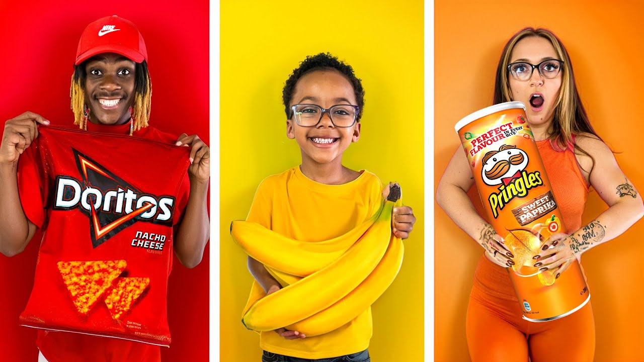 We Survived EATING Only ONE COLOR of FOOD for 24 Hours!