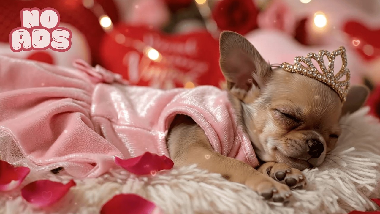 1 HOUR Chihuahua Dog Music 🐶 Cozy Valentine's Bed for Puppy ANXIETY & STRESS RELIEF | Animal Calm ✨