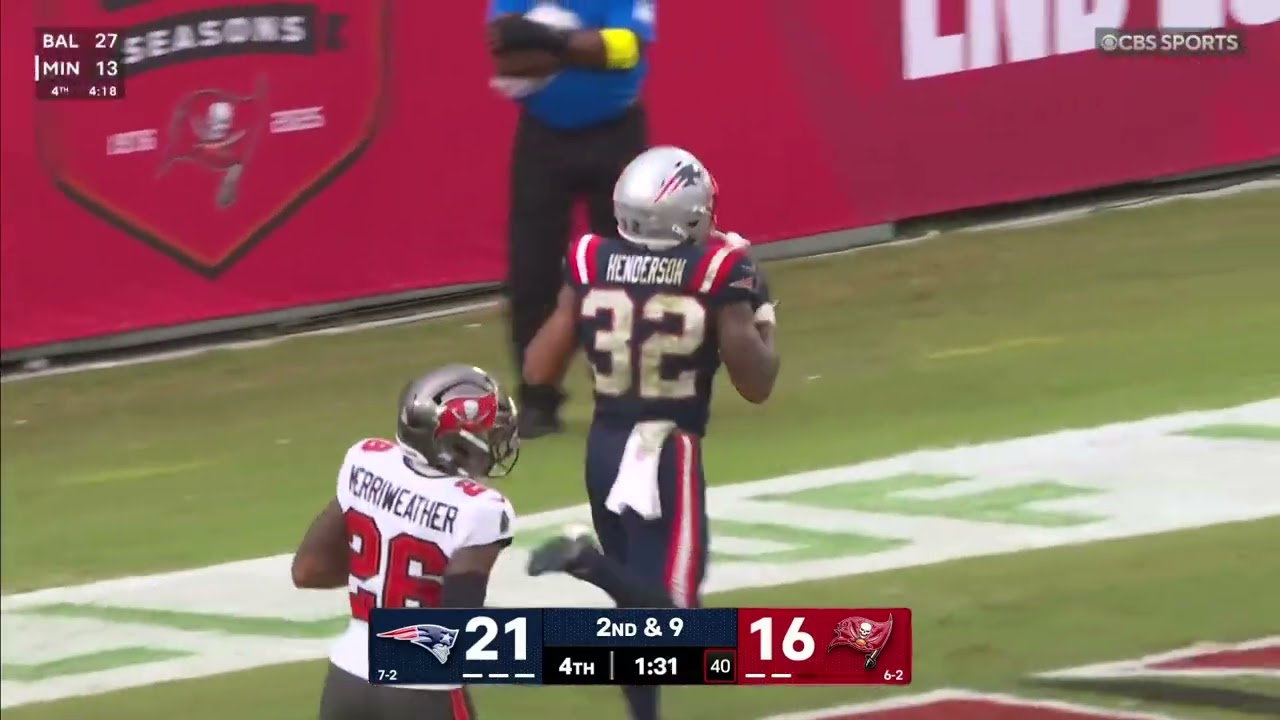 TreVeyon Henderson Second Rushing Touchdown | Patriots vs Buccaneers 