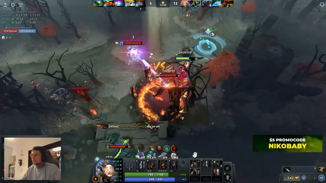Nikobaby making space for team with his POG reaction plays