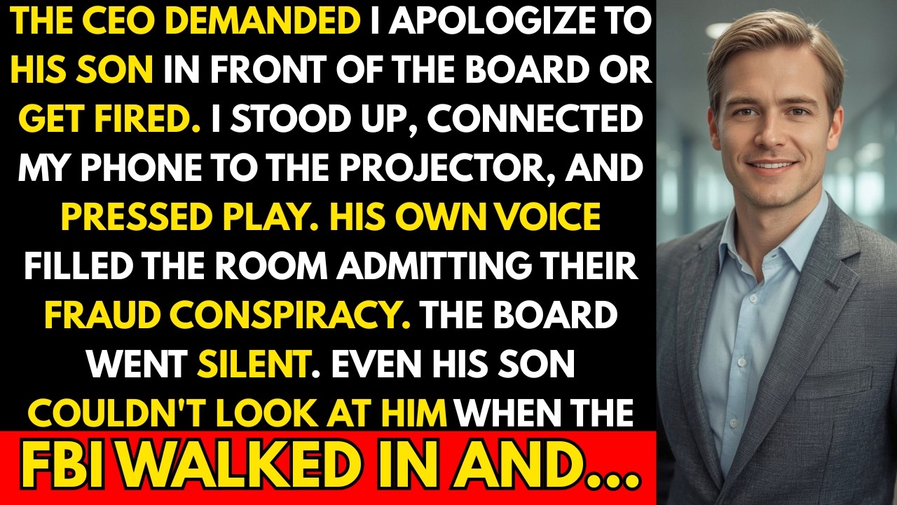 The CEO Demanded I Apologize To His Son In Front Of The Board - So I Played The Recording