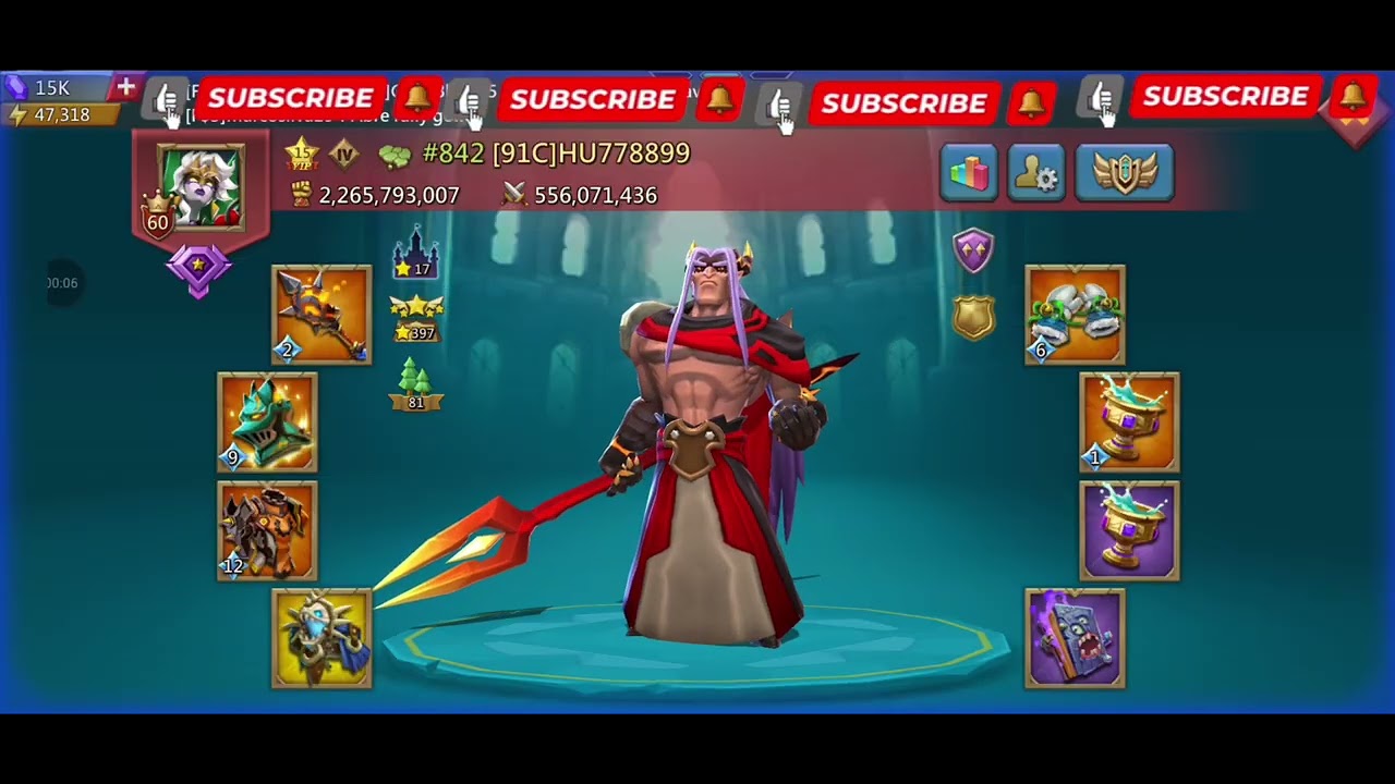 Lords Mobile - 2.6b, zeroed out and top global 92 KVK 