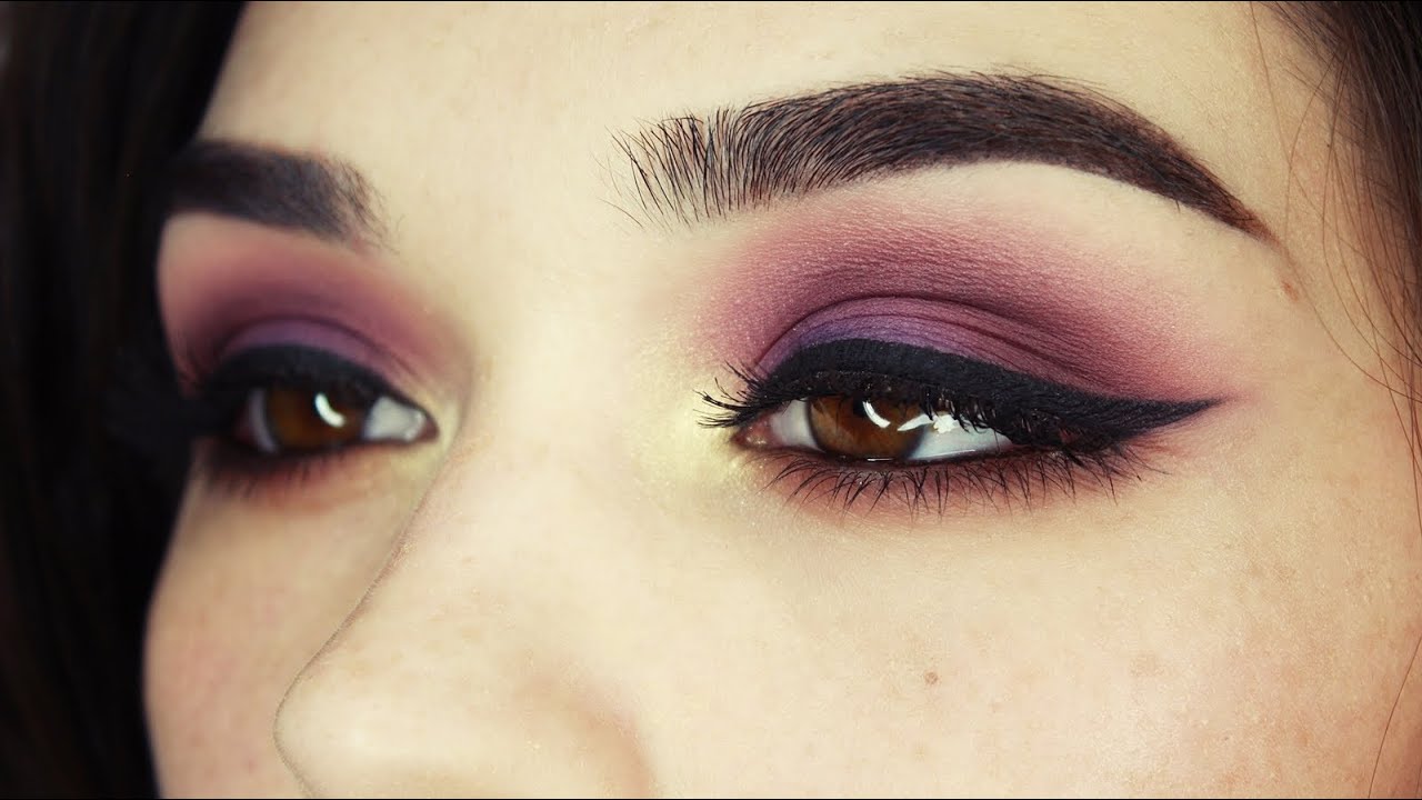 purple/gold/brown eye makeup tutorial