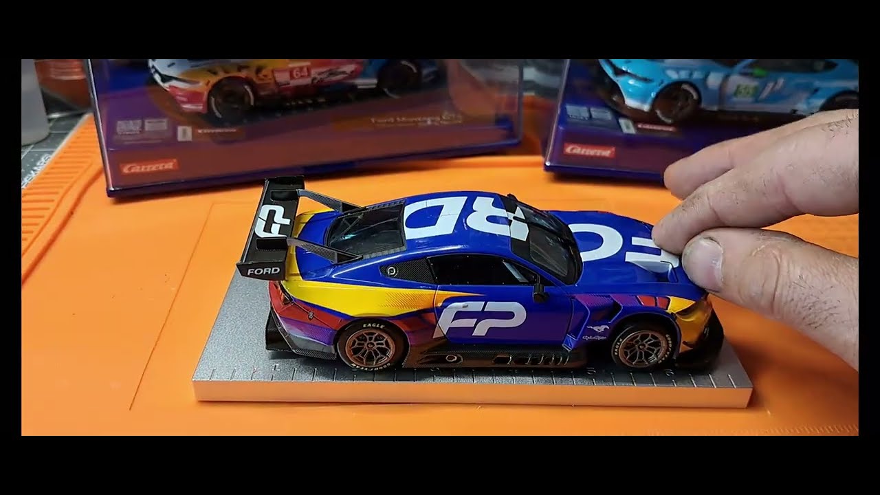 1/32 Mad Mustang GT3 Slot Car Part 2, Tuning the Racer Sideways.