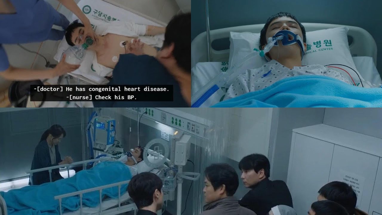 when he had a heart disease and felt excruciating pain every time. sick male kdrama hurt scene