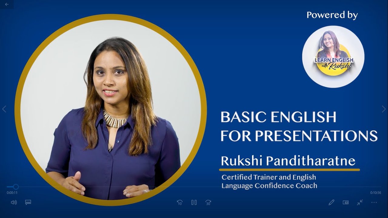 Basic English for Presentations | Rukshi Panditharatne (Learn English with Rukshi) - Pick a Course