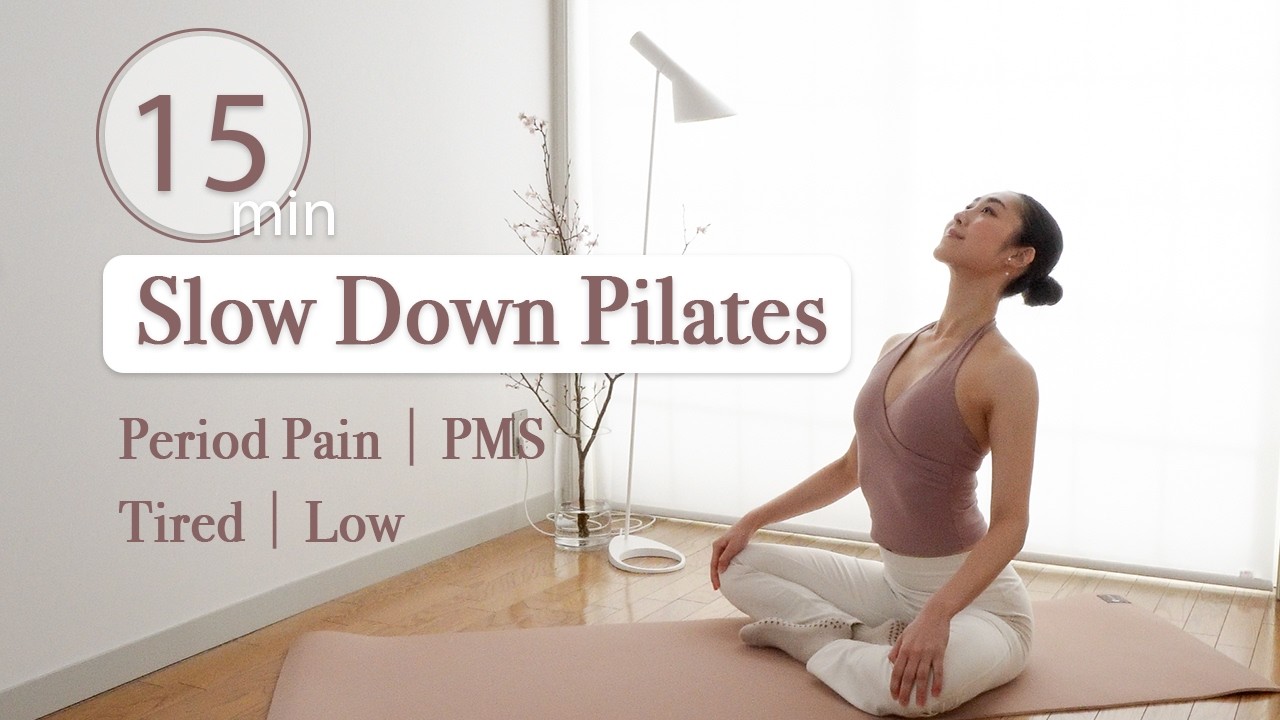 15 MIN Gentle Pilates for Period Pain, Anxiety & Fatigue | Relax & Recharge