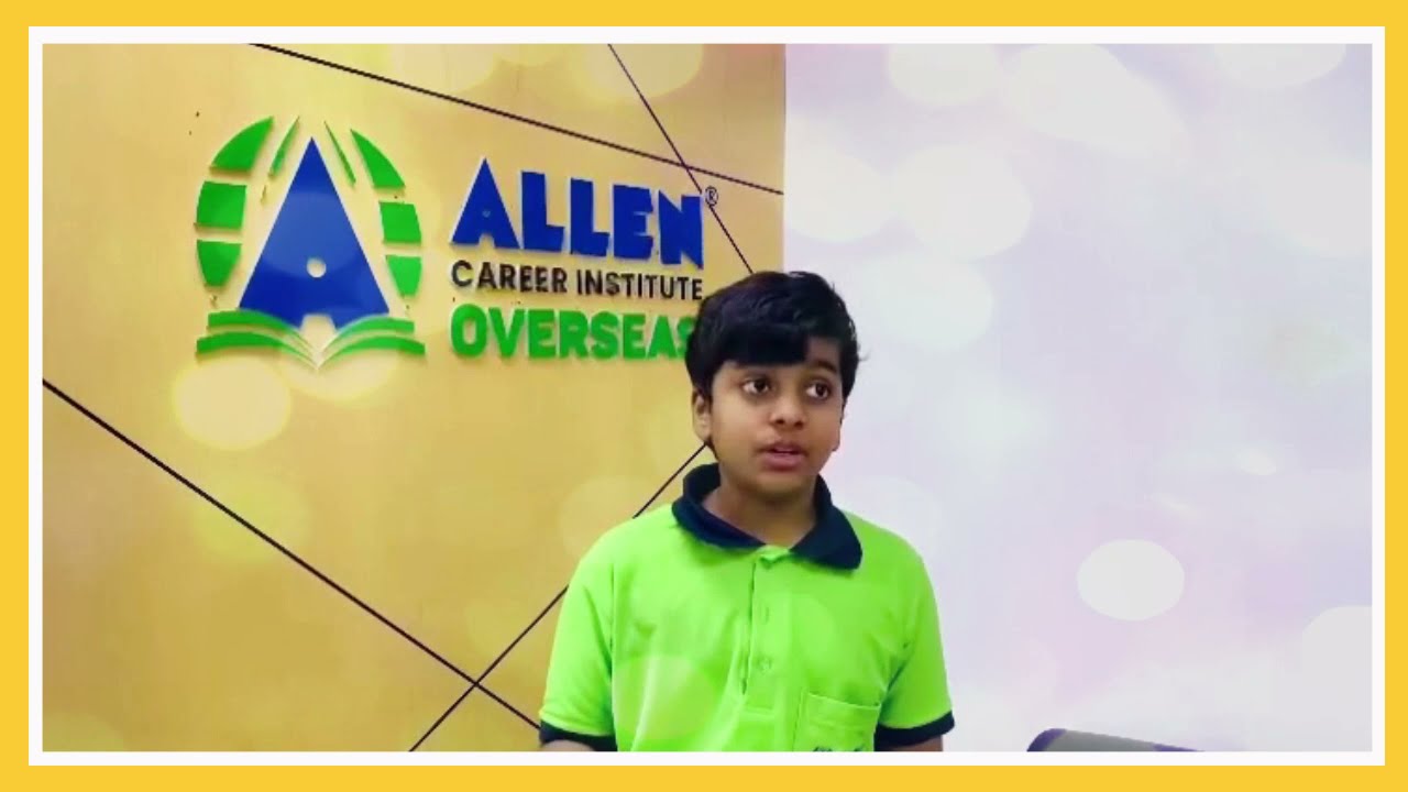 Amaan Ismayil - Grade 7th | Student Testimonial | ALLEN Overseas Feedback
