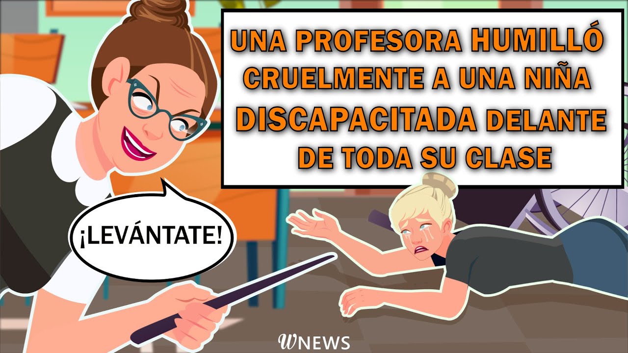 Una alumna en silla de ruedas se ha convertido en el hazmerreír de su clase