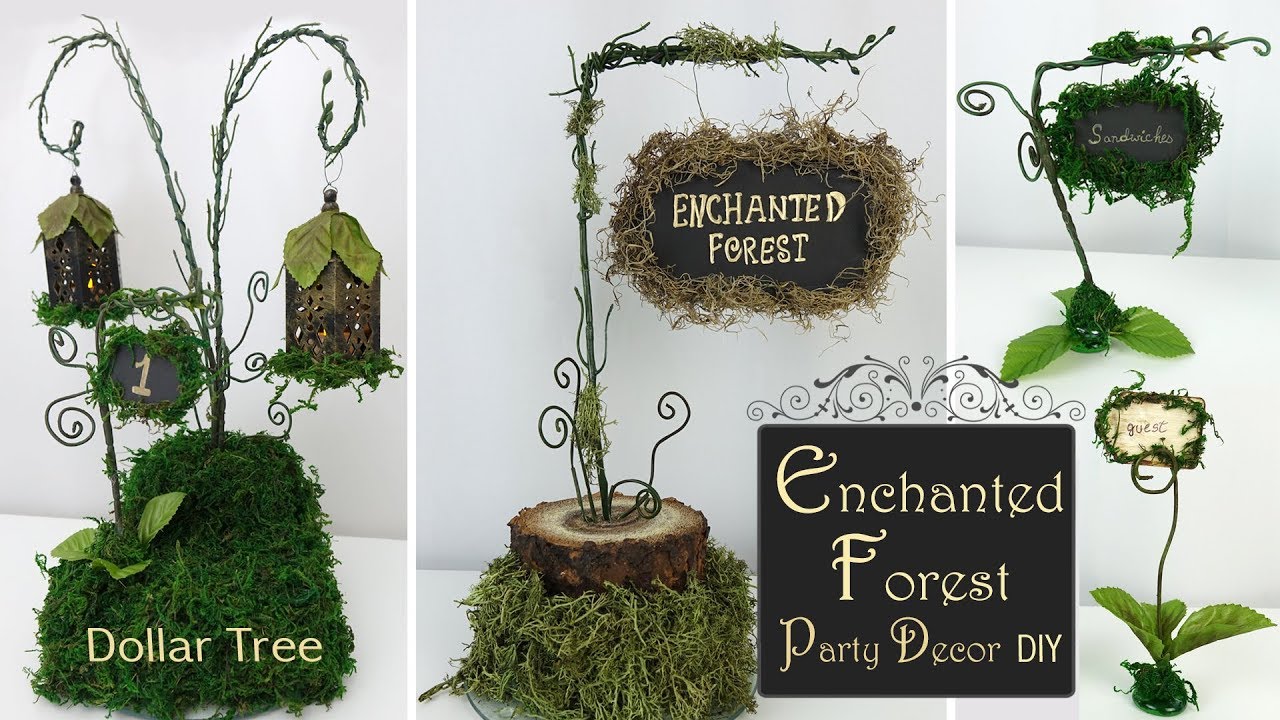 Enchanted Forest Party Decor / Woodland Party DIY / Dollar Tree Party Decor