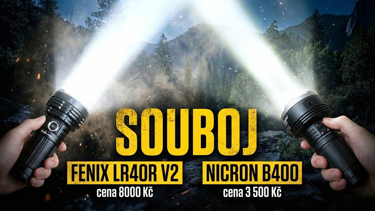 🔦 FENIX LR40R V2 VS 🔦 NICRON B400 🔥 - SOUBOJ ULTRA SILNÝCH PÁTRACÍCH SVÍTILEN, CZ 