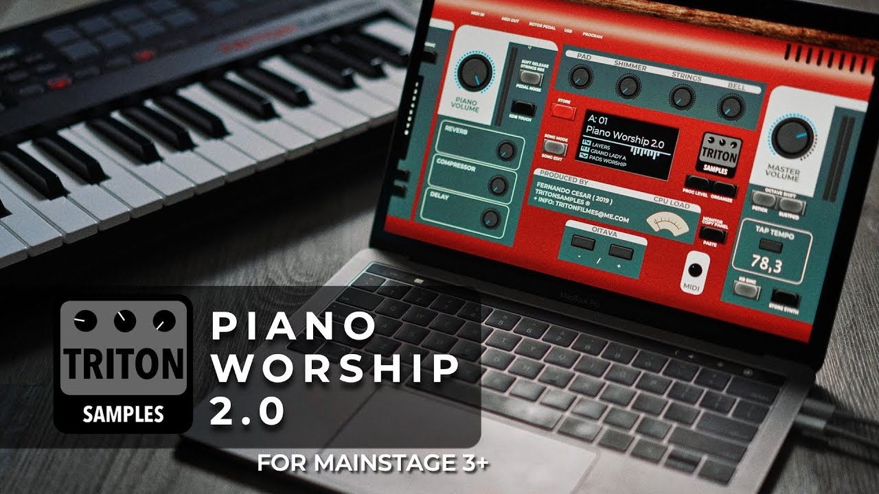 Piano Worship 2.0 for Mainstage 3+  |  www.tritonsamples.blog