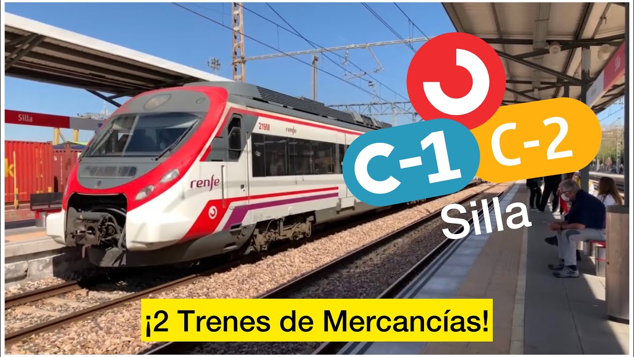 Circulaciones Estación ADIF Silla C-1 C-2 Renfe (447, Civia 464, 599, 449, 253, 335-LOGITREN)