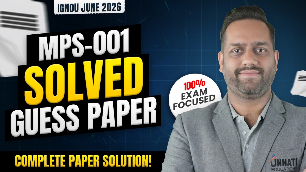 MPS 001 Guess Paper 2026 | IGNOU MPS 001 Political Theory Important Questions