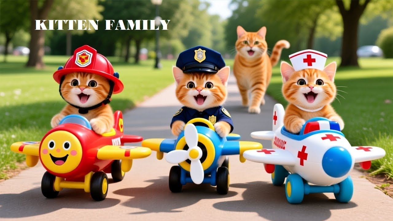 Fat Purple Cats Gift  🐯 Mama Cat Trims Fur on the Farm and Makes Tiger Hat For Kittens At Home 🐯