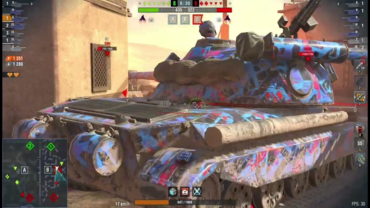 WoT Blitz  BURNING GAMES  (WZ 113 FT)  Rushing with teammates