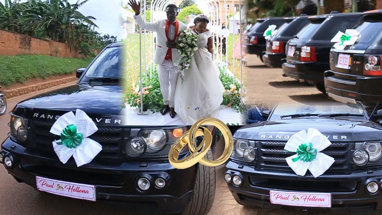 Paul Ssaaka Wed's Helena Nanjego In Million Dollar Wedding.  RangRover Motorcade