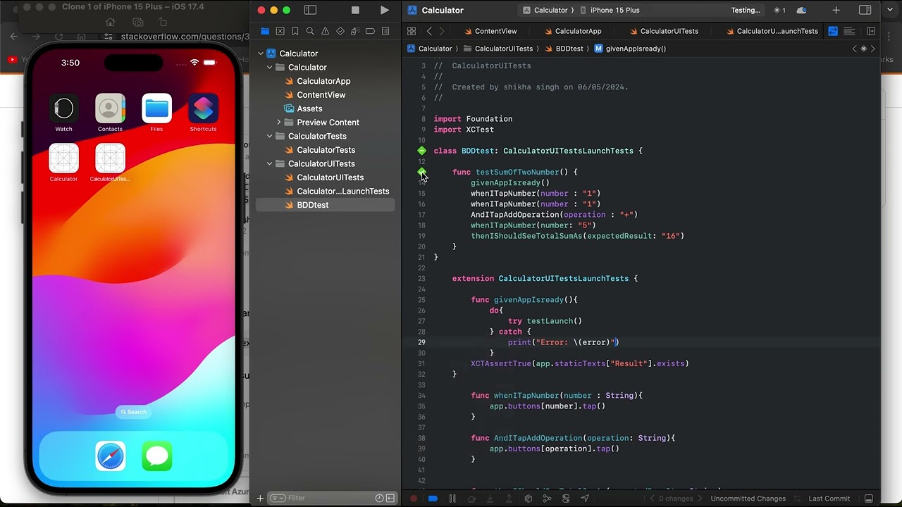 IOS native app automation testing with XCTest