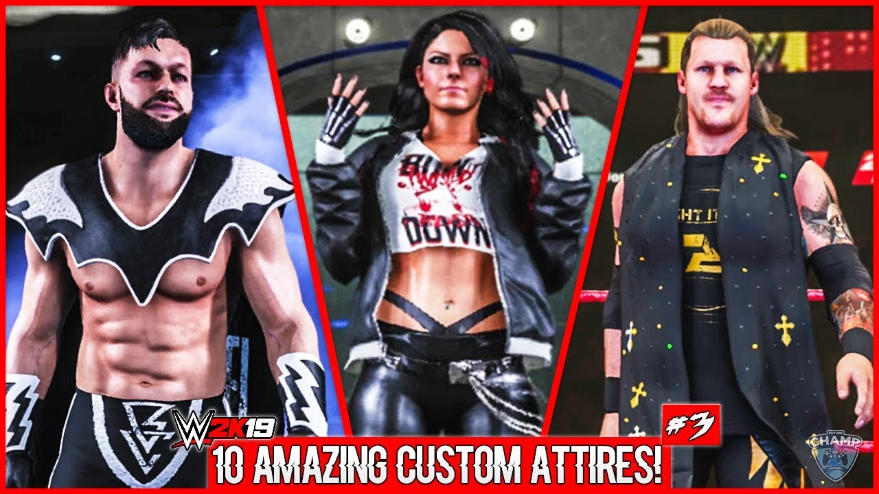 WWE 2K19 - 10 Amazing Custom Attires Part 3 ft. Adam Cole, Chris Jericho & More!!