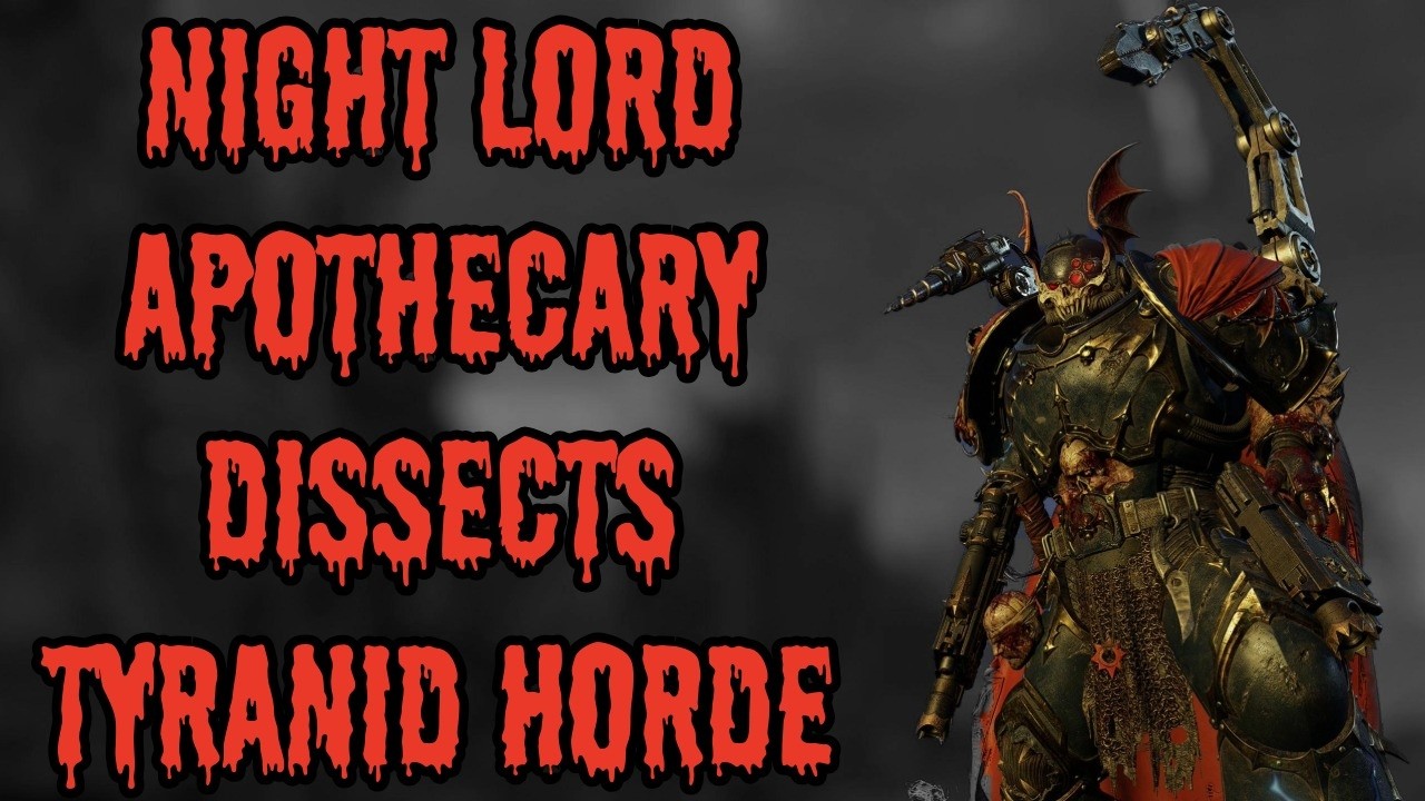 Night Lord Apothecary Dissects a Tyranid Horde and Slays a Trygon Prime | Space Marine 2